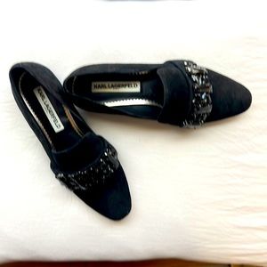 Karl Lagerfeld Paris Black Velvet with Rhinestones 6M